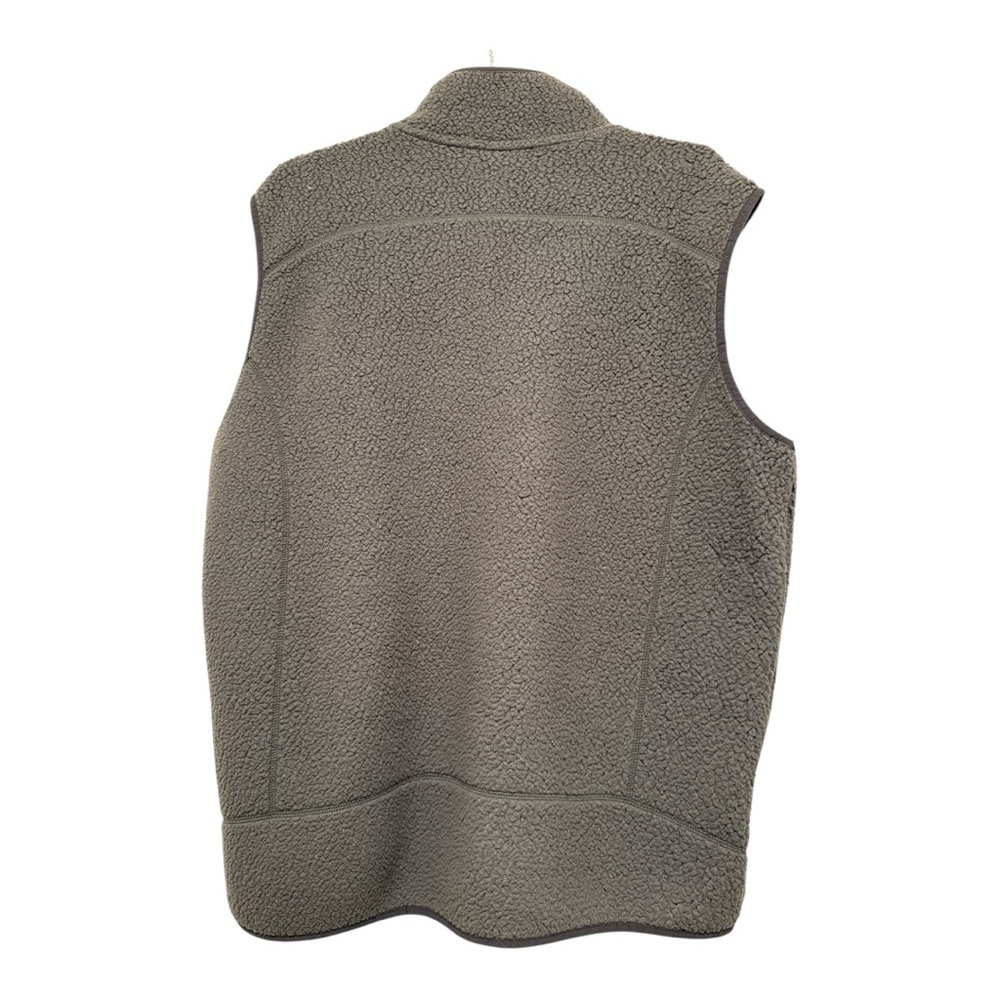 Patagonia Men’s Retro Pile Vest Gray Fleece with Black Trim Size XXL - Picture 2 of 3